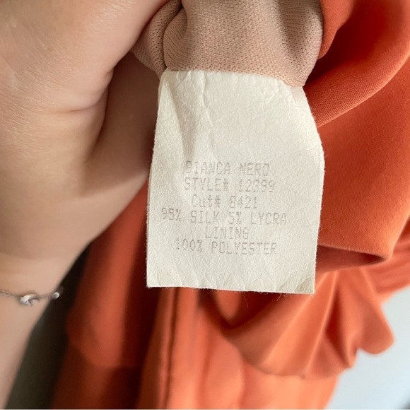 Maria Bianca Nero | Formal | Mini Dress | Burnt Orange | Bridal | Prom  | Size S - Picture 9 of 10